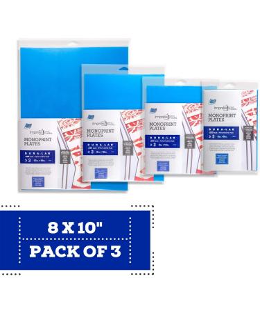 Grafix Impress 8 x 10 Pack of 3 Transparent Lightweight Non-Porous .030 Polyester Monoprinting Surface Economical Alternative to Metal or Glass Plates 8 x 10 Clear 8 x 10 3-Pack - Buy Online on GoSupps.com