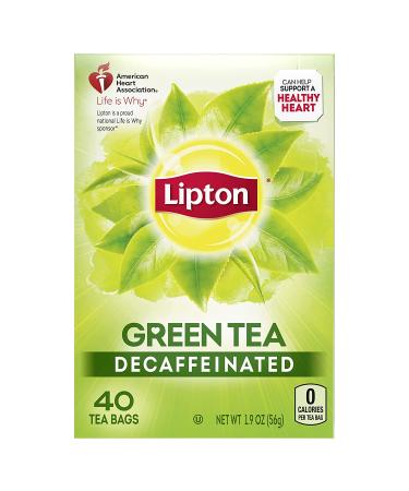 Lipton Decaffeinated Green Tea Bags - 40ct (6 Pack) | Healthy Heart Support for Hot or Iced Tea - Buy Online on GoSupps.com