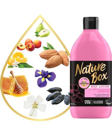 Nature Box Almond Oil Body Lotion (385 ml) - Nourishing Hydration for All Skin Types | Shop Internationally - Buy Online on GoSupps.com