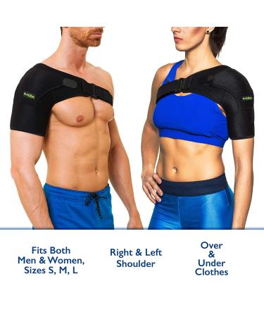 BODY HELP Shoulder Brace Support with Hot Cold Packs for Pain Relief - Left/Right Fit - Unisex Sizing - Buy Online on GoSupps.com