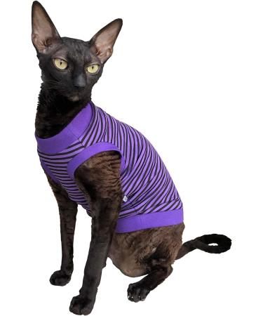 Kotomoda Cat's T-shirt Purple - Black stripes (S) S Purple - Buy Online on GoSupps.com