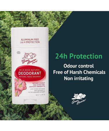 Green Beaver Wild Rose Natural Deodorant Stick - 24 Hour Protection, Aluminum Free, 1.76 Oz - Buy Online on GoSupps.com