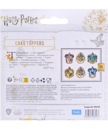 PME Harry Potter Cake Toppers Pack of 6 Hogwarts Crests - Buy Online on GoSupps.com