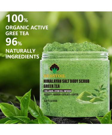  Besstoil 100% Organic Himalayan Body Scrub Rich in Natural Minerals Suitable for All Skin 250g (Green Tea) - Buy Online on GoSupps.com