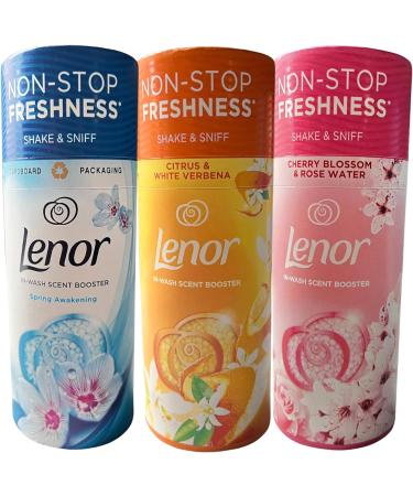 Lenor in Wash Scent Boosters Beads Spring Awakening Citrus White Verbena & Cherry Blossom Rose Water 176g bundled with 5xOrganza Bags & Top Tips - Buy Online on GoSupps.com