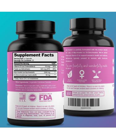 Premium Inositol Supplement for Women - Hormone Balance & Ovarian Support - 30 Day Supply 120 Count - Buy Online on GoSupps.com