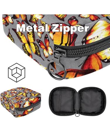 Muooum Menstrual Artery Bag - Zipper Women's Bandage Bag for Tampons | Orange Butterfly Pattern - Buy Online on GoSupps.com
