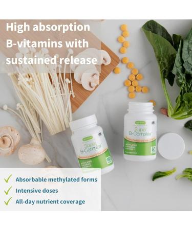 Super B-Complex & Effervescent Bundle for Fast Energy - 180 Sustained-Release Tablets + 20 Orange Flavor Effervescent Tablets | Igennus - Buy Online on GoSupps.com