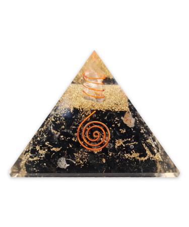Lamare-Black Tourmaline Organite pyramid-energy protection and harmony in a powerful amulet-protection against negative energy-balanced environment-3 inches (76 mm approx.).3 (76 mm) Black Tourmaline