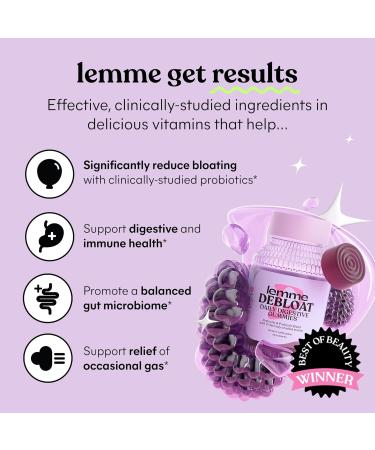 Lemme Sleep & Debloat Bundle - Sleep Gummies a Drug-Free Nighttime Aid & Debloat Gummies for Digestive & Gut Health Probiotics & Prebiotics - Gluten Free Gelatin Free Non-GMO - 60 Ct. Each - Buy Online on GoSupps.com