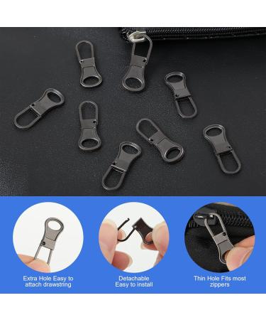 Tyqour 12-Piece Zipper Repair Kit | Removable Metal Zipper Pulls for Clothing Backpacks & Wallets - International Shipping Available - Buy Online on GoSupps.com