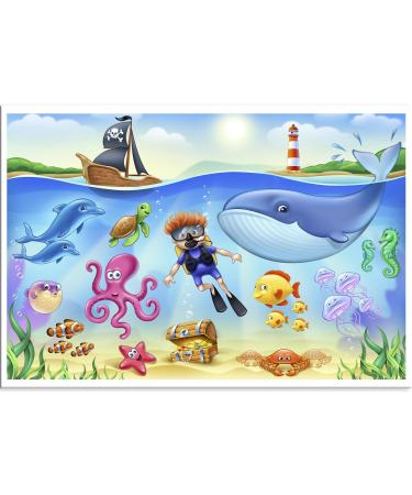 HomeWorthy Disposable Baby Placemats - Adorable Animal Designs - 40 Pack, Stick-on for Restaurants - Buy Online on GoSupps.com