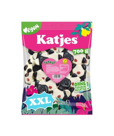 Katjes Tappsy Large Pack-Foam sugar with liquorice and fruit gum in a sweet panda bear form vegan (1 x 700 g) 700g single pack 700g