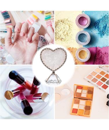Minkissy Nail Art Display Stand Nail Color Mixing Board Nail Art Pallet Gel Manicure Tool Nail Art Painting Resin Nail Earring Display Stand Nail Mixing Crystal Heart-shaped Diamond Bottom Assorted Color 1 - Buy Online on GoSupps.com