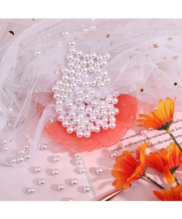 1300-Piece White Faux Plastic Pearls for Crafts & Decor - 8mm Bulk Filler Beads for Home Centerpiece, Makeup Brush Holder, Wedding Decor & Table Scatter - Buy Online on GoSupps.com