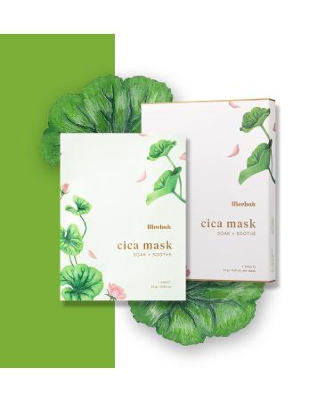 Meebak Cica Facial Sheet Mask for Women - Korean Ceramide Rose Tea Tree - 5 Pack - Buy Online on GoSupps.com