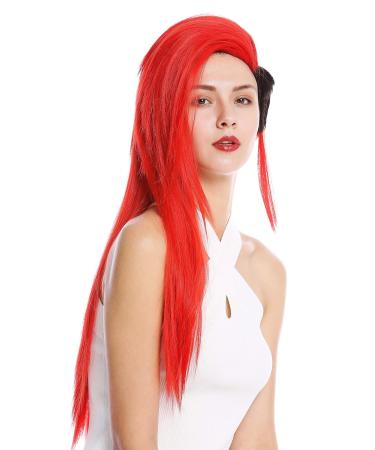 WIG ME UP DL104-113-1B Long Black Red Wig for Women & Men | Cosplay Punk Emo Style - Buy Online on GoSupps.com