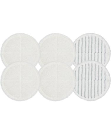 Flintar 2124 Spinwave Replacement Mop Pads for Bissell Spinwave Hard Floor Cleaner - 6 Pack (4 Soft Pads + 2 Scrubby Pads) - Buy Online on GoSupps.com