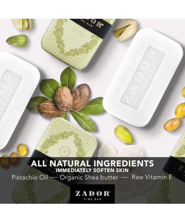 Zador Fine Scented Bar Soap - Almond Clementine | Organic Shea Butter & Pistachio Oil | All-Natural Skin Care (5.6 oz) - Luxury International Shipping - Buy Online on GoSupps.com