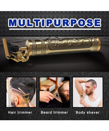 Professional Beard Trimmer for Men - Cordless Electric Hair Clippers USB Rechargeable T Clipper with Guide Combs - Buy Online on GoSupps.com