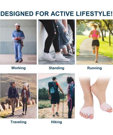 Tinkber 2 Pairs Gel Toe Separators Metatarsal Gel Toe Straightener Overlapping Gel Toe Straightener Bunion Corrector Hallux V - Buy Online on GoSupps.com