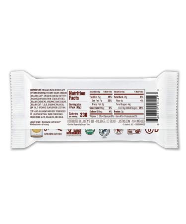 Justin's Organic Dark Chocolate Cashew Butter Cups - Gluten-Free, Rainforest Alliance Certified, 1.4oz (12-Pack) - Buy Online on GoSupps.com