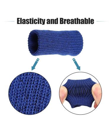 VOCOSTE 30 Pcs Breathable Finger Sleeves | Thumb Braces for Pain Relief | Elastic Compression Protectors for Arthritis & Trigger Finger - Blue - Buy Online on GoSupps.com