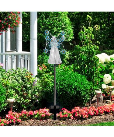 Solar Angel Lights for Cemetery - Waterproof Pray Solar Angel Lights with 7 LEDs - Fairy Garden Outdoor Solar Lights Grave Decorations for Cemetery - Buy Online on GoSupps.com