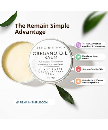 Oregano Oil Balm - Natural Antifungal for Healing Skin, Eczema, Ringworm, Jock Itch, Nail Fungus - Vegan, Made in USA - Buy Online on GoSupps.com