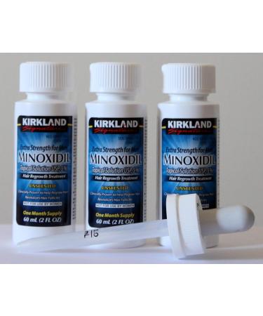 Kirkland Signature Extra Strength for Men Minoxidil - 2 Month Supply 2 Fl Oz (Pack of 3)