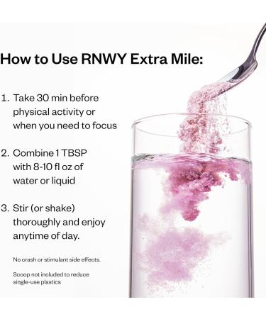 RNWY Extra Mile Caffeine Free Pre Workout Powder 6g L-Citrulline Sugar Free Stimulant Free with Dynamine and TeaCrine for Endurance and Focus 21 Servings (Pink Lemonade) - Buy Online on GoSupps.com
