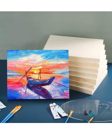 ADXCO 8 Pack 8 x 10 inch Wood Panels - Unfinished Wooden Canvas Boards for Painting Arts - Ideal for Oils and Acrylics - Buy Online on GoSupps.com