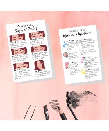 Microblading Healing & Aftercare Postcards | Pack of 30 | Double Sided 4x6 | White with Pictures - Buy Online on GoSupps.com