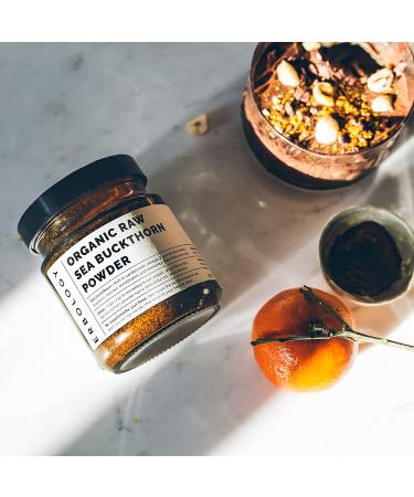 Organic Sea Buckthorn Powder 1.2 oz | Rich in Omega-7, Vitamin C & A | Raw, Vegan, Gluten-Free | Non-GMO | Recyclable Glass Jar - Buy Online on GoSupps.com
