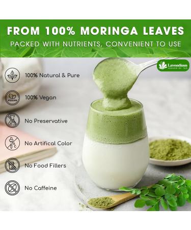 Lavendium Premium 700g (24.69oz) Moringa Leaf Powder 100% Natural and Pure from Moringa Leaves No Additives No Gluten No Sugar Vegan - Buy Online on GoSupps.com