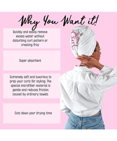 Kozma Curl Microfiber Towel 20x37'' - Absorbent Towel for Curly Hair | Hair Wrap Turban | Anti-Frizz Microfiber Hair Towel - Buy Online on GoSupps.com
