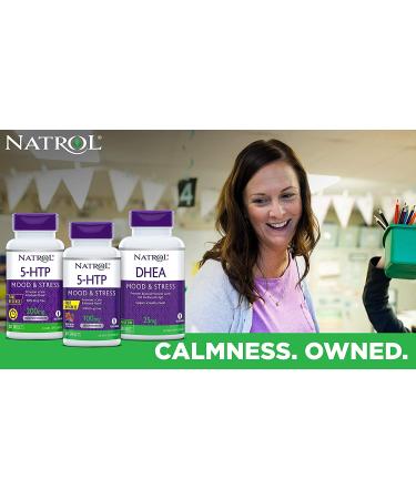 Natrol 5-HTP Time Release Tablets - Promotes Calm & Positive Mood - Drug-Free, Maximum Strength 200mg - 60 Count - Buy Online on GoSupps.com