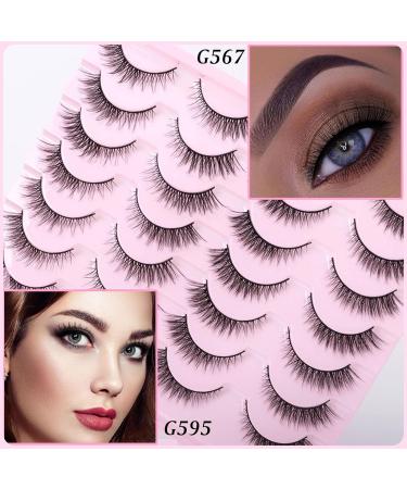 SQYlashes 3D Mink Cat Eye Lashes Pack - 14 Pairs for Full Volume & Lift Effect - 4-13MM Wispy Natural Look - Buy Online on GoSupps.com