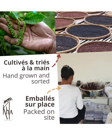 Khla 3 Kampot Peppers Gift Set - Rare Premium Black, White & Red Peppercorns - 360g total - Grinder Refill - Cooking Spices - Perfect Xmas/Birthday Gift - Origin Cambodia - Buy Online on GoSupps.com