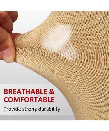 Ailaka Open Toe Compression Socks 15-20 mmHg for Women Men - 1 Pair, 3X-Large Beige - Knee High Support for Varicose Veins, Edema, Swollen Feet - Medical Grade Graduated Hosiery for Pregnancy Recovery - Buy Online on GoSupps.com