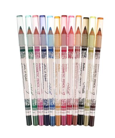 Didiseaon 36 pcs Lip Waterproof Pen Pencil Eye Eyebrow Makeup Cosmetic Long Liner Lasting Eyeliner Colorful