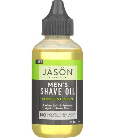 JASON Men's Sensitive Skin Shave Oil, 2 oz. (Packaging May Vary)