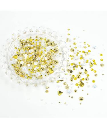 5060 PCS Gold Flatback Pearls and Rhinestones Kit for Nails and Crafts - Rhinestones and Pearls Embellishments for Makeup, Shoes, Clothes, and Accessories - Buy Online on GoSupps.com