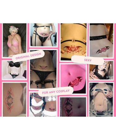 Kawaii Succubus Womb Temporary Tattoos | Realistic Fake Body Tattoo for Women's Cosplay - Buy Online on GoSupps.com