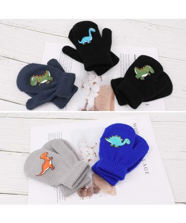 QKURT Toddler Magic Mittens for 2-5 Year Old Boys and Girls - Pack of 5 | Stretchy Knitted Winter Mittens for School and Playtime - Buy Online on GoSupps.com