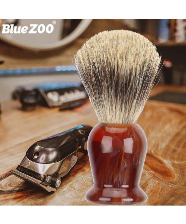 Luxury Men's Shaving Brush with Resin Handle | Professional Beard Shaving Tool for a Superior Grooming Experience - Buy Online on GoSupps.com