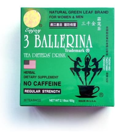 3 Ballerina Tea Regular Strength Dieters Drink Value Pack - 60 Tea Bags (in 2 Boxes) - Buy Online on GoSupps.com