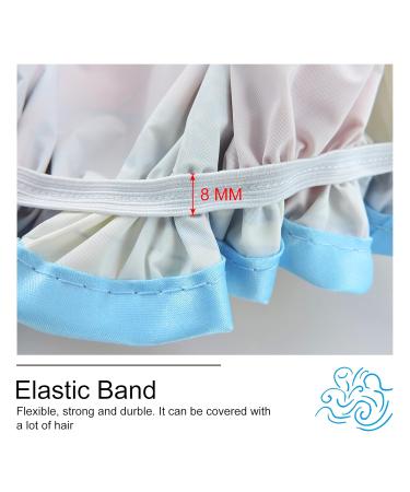 WishLotus Printed Double-Layer Waterproof Shower Cap 4-Pack for Long Hair Women - Reusable Satin Bonnet Sleep Cap - Buy Online on GoSupps.com