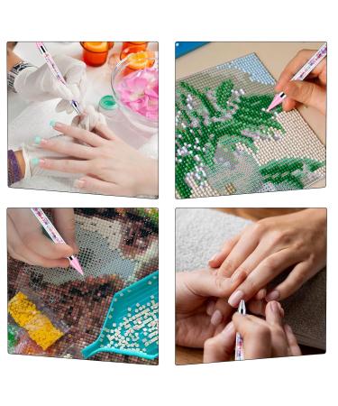 Double-Sided Nail Strass Picker Tool - Wax Pencil & Point Drilling Pin for Rhinestones & Diamond Painting - Multicolored with Storage Box - Buy Online on GoSupps.com