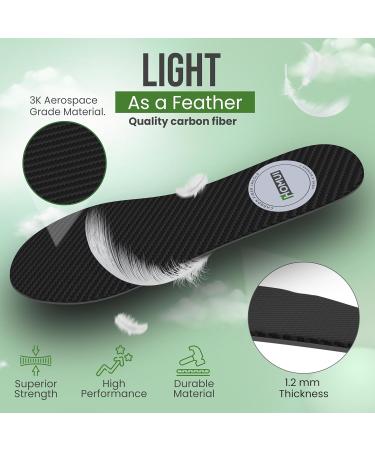 Carbon Fiber Insoles for Men & Women - Hallux Rigidus Turf Toe Brace Foot Fractures | Post-Op Shoe Alternative (M9/W10 - Buy Online on GoSupps.com
